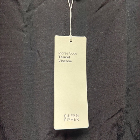 Eileen Fisher Black and White Speck Morse Code Duster Wrap Kimono Cardigan - Picture 12 of 16